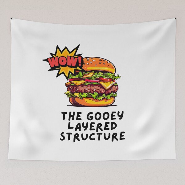 Item preview, A Hamburger is a Delicious Gooey Layered Structure. designed and sold by MPC-Mince-Pies.