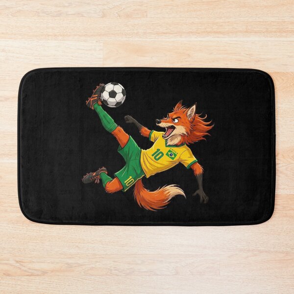Item preview, Brazil Fox — Football World Cup 2026 Cartoon Mascot designed and sold by David Mateo ArtWorks.
