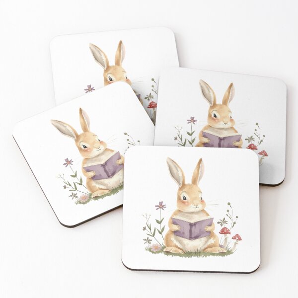 Item preview, Cozy Bunny Reading a Book in the Woods designed and sold by NuniDesigns.
