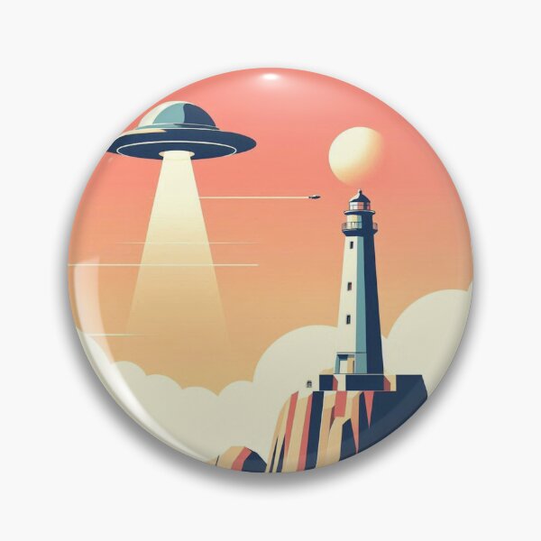 Item preview, Cosmic Lighthouse – UFO Coastal Encounter designed and sold by Dogandesighn.