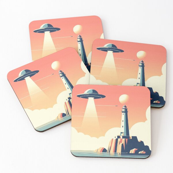 Item preview, Cosmic Lighthouse – UFO Coastal Encounter designed and sold by Dogandesighn.