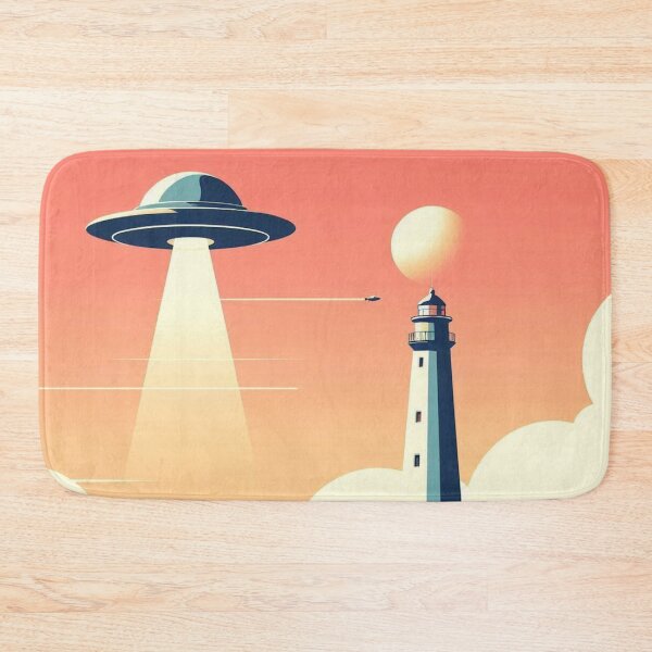 Item preview, Cosmic Lighthouse – UFO Coastal Encounter designed and sold by Dogandesighn.
