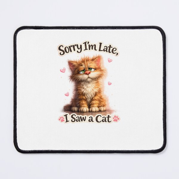 Item preview, Sorry I’m Late, I Saw a Cat designed and sold by GGAUL.