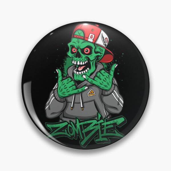 Item preview, Zombies Streetwear Graffiti Hip Hop Zombie Skull Urban Horror Art designed and sold by DERA RAY.
