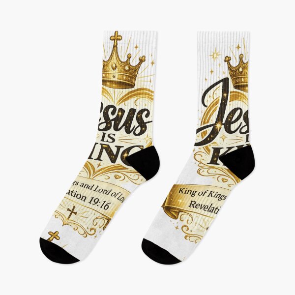 Item preview, Jesus Is King Christian Bible Verse Design designed and sold by Jesusloverbrand.