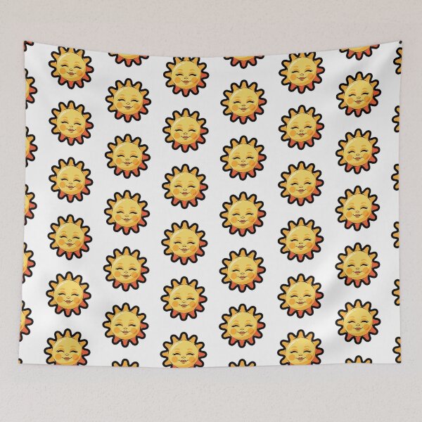 Item preview, Gentle Sun Face Cute Celestial Positive Retro Illustration designed and sold by Osmose-Studio ⭐⭐⭐⭐⭐.