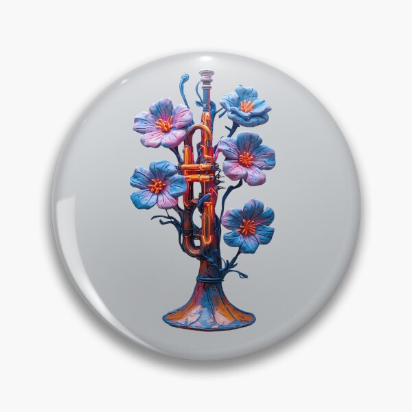 Item preview, Neon Trumpet in Bloom   - World Music Day designed and sold by Art-Arcade6.