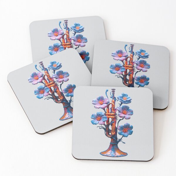 Item preview, Neon Trumpet in Bloom   - World Music Day designed and sold by Art-Arcade6.