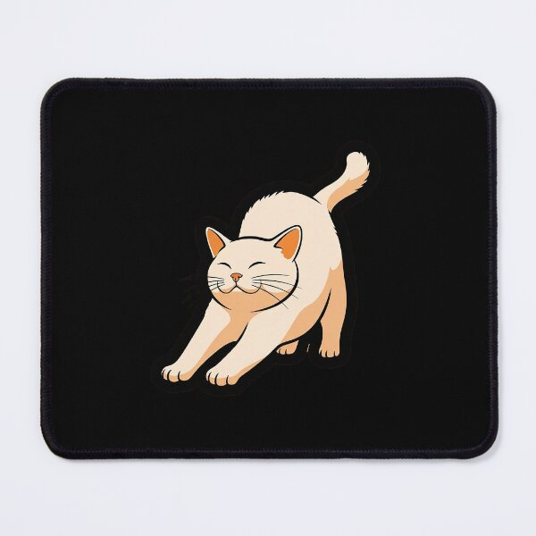 Item preview, Peaceful Cat Stretch Cute Cozy Feline Illustration designed and sold by Osmose-Studio ⭐⭐⭐⭐⭐.