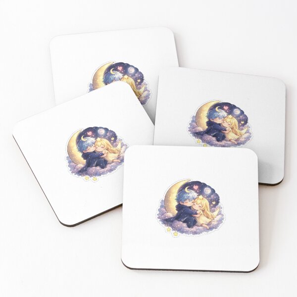 Item preview, Moon Boy & Star Girl Love Sticker designed and sold by blossomfun.