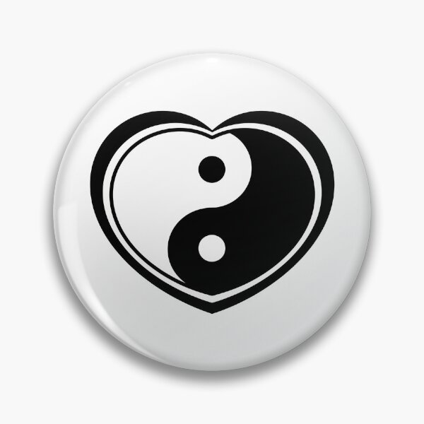 Item preview, Balanced Yin Yang Heart Minimalist Harmony Illustration designed and sold by Osmose-Studio ⭐⭐⭐⭐⭐.