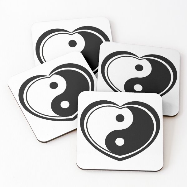 Item preview, Balanced Yin Yang Heart Minimalist Harmony Illustration designed and sold by Osmose-Studio.