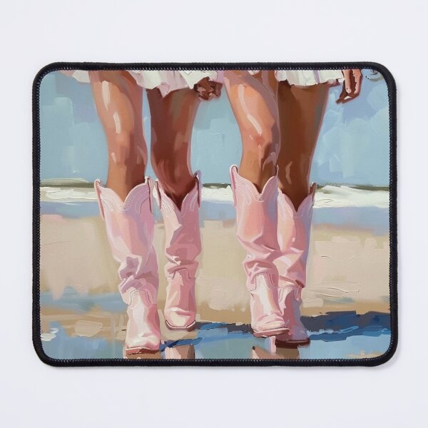 Item preview, Pink Cowboy Boots Beach Art designed and sold by AtlantiqArt.