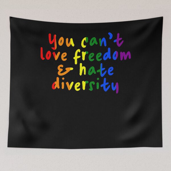 Item preview, You Can'T Love Freedom And Hate Diversity Rainbow Pride designed and sold by Fereskabilon.