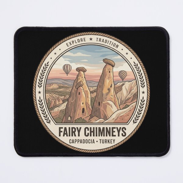 Item preview, Cappadocia Fairy Chimneys Minimal Balloon Art designed and sold by ArtsyExplorer.