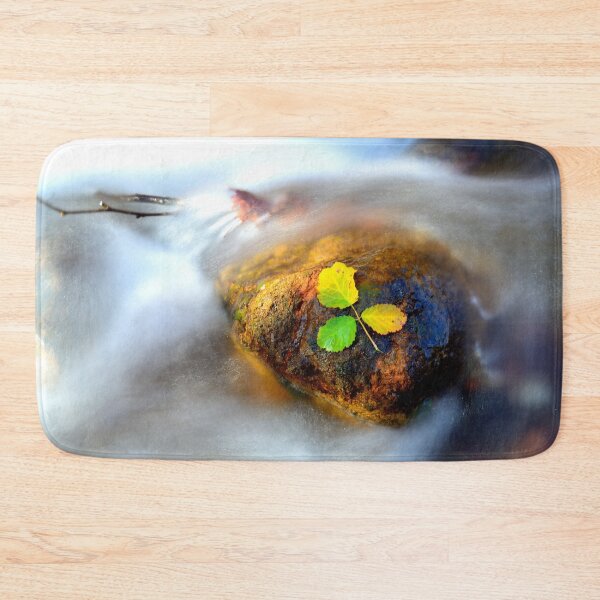 Item preview, Autumn Leaves on River Stone designed and sold by onubi.