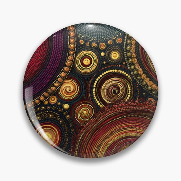 Item preview, Aboriginal Inspired Dot Art - Australian Floral Native Landscape designed and sold by GrinGalore.