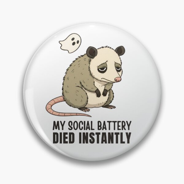 Item preview, Social Battery Halloween. My Social Battery Died Instantly designed and sold by ChernotytskaArt.