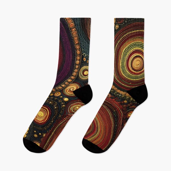 Item preview, Aboriginal Inspired Dot Art - Australian Floral Native Landscape designed and sold by GrinGalore.