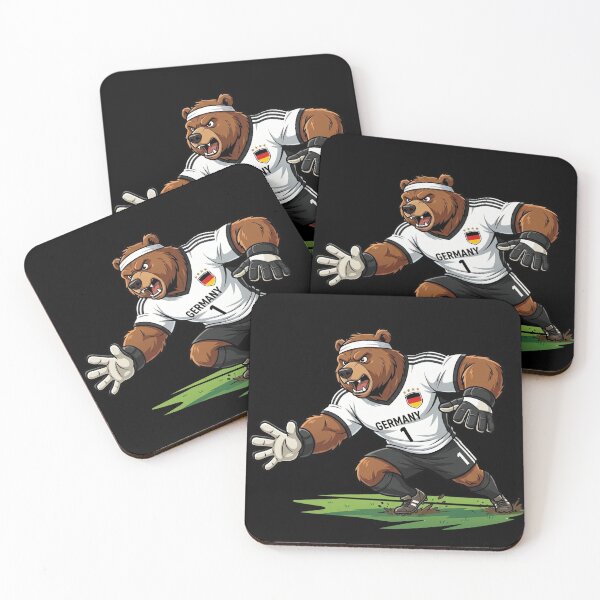 Item preview, Germany Bear Goalkeeper — Football World Cup 2026 Cartoon Mascot designed and sold by David Mateo ArtWorks.