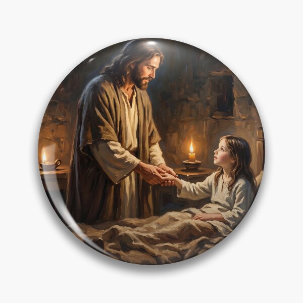 Item preview, Jesus Raising Jairus Daughter Painting designed and sold by RRRShop.