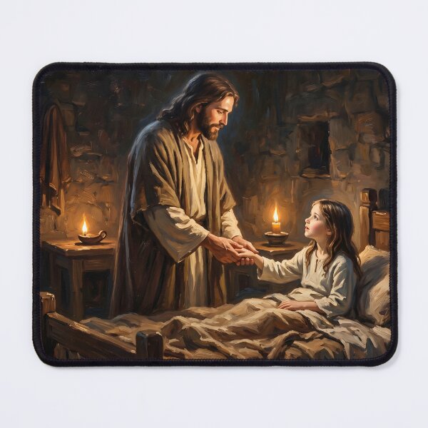 Item preview, Jesus Raising Jairus Daughter Painting designed and sold by RRRShop.