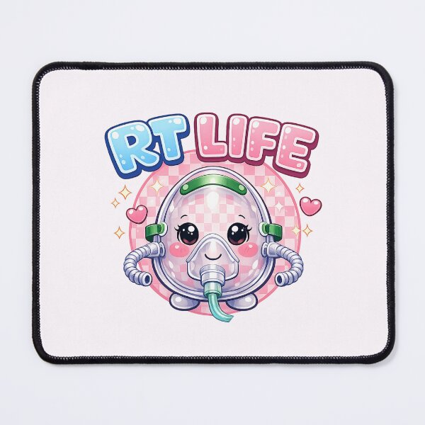 Item preview, RT LIFE Kawaii Oxygen Mask Sticker O’Clock – Cute Respiratory Therapist Clock Design designed and sold by ClinicalHubs.