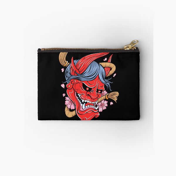 Item preview, Oni Mask Sakura Cherry Blossom Japanese Demon Dark Art Hannya Illustration designed and sold by DERA RAY.