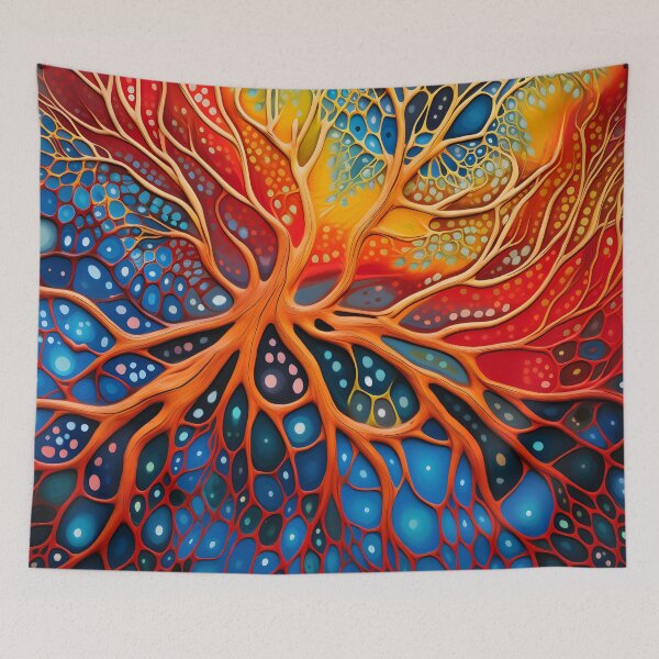 Item preview, Aboriginal Inspired Dot Art - Comprehensive Lava Tree designed and sold by GrinGalore.