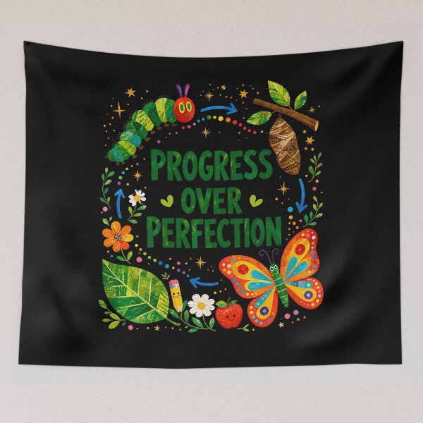 Item preview, Teachers Back To School Progress Over Perfection Butterfly designed and sold by Fereskabilon.