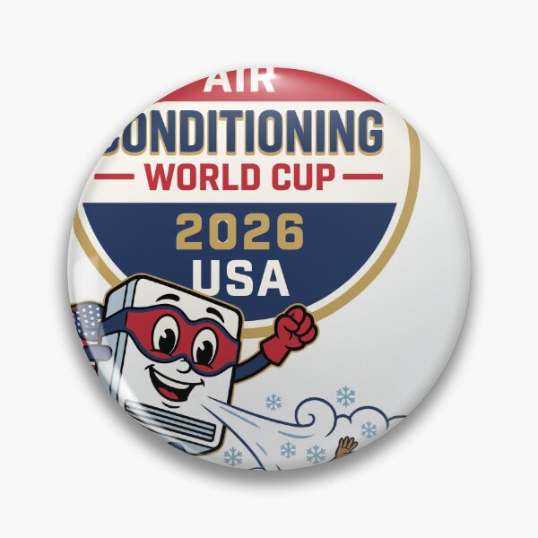 Item preview, Powered by Air Conditioning — World Cup 2026 Badge V1 designed and sold by 1RSN.
