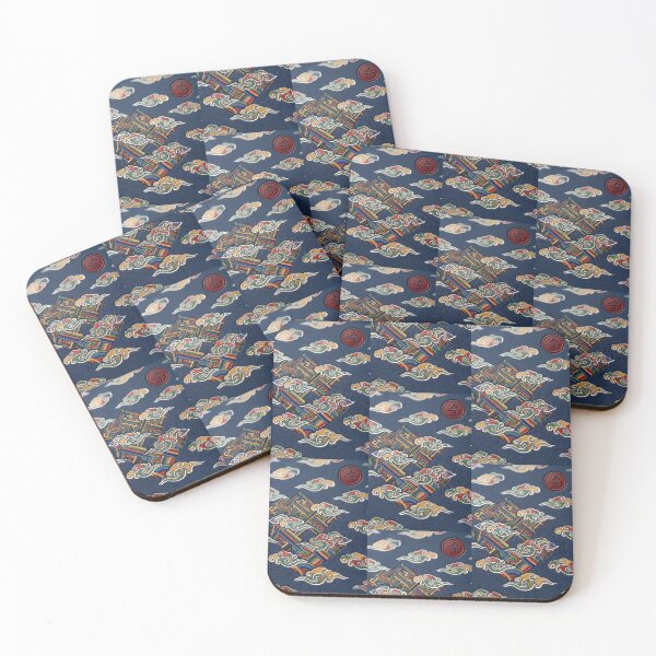 Item preview, ​Korean Traditional Dancheong Lotus Pattern - Aesthetic Art designed and sold by SOOstudio73.