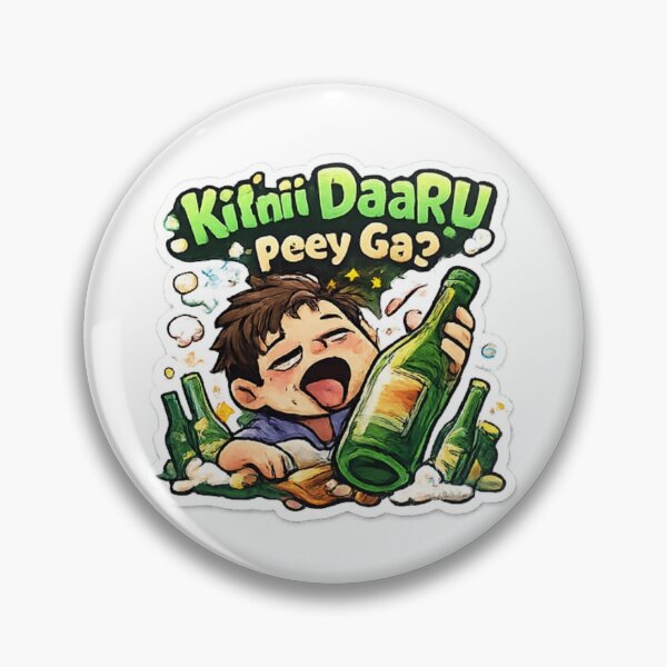 Item preview, Kithii Daaru Peeey Ga Funny Indian Meme Sticker designed and sold by Jyotisima8929.