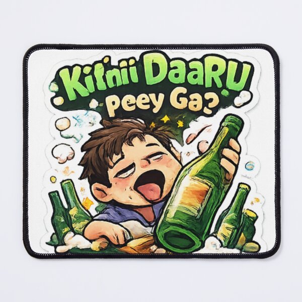 Item preview, Kithii Daaru Peeey Ga Funny Indian Meme Sticker designed and sold by Jyotisima8929.