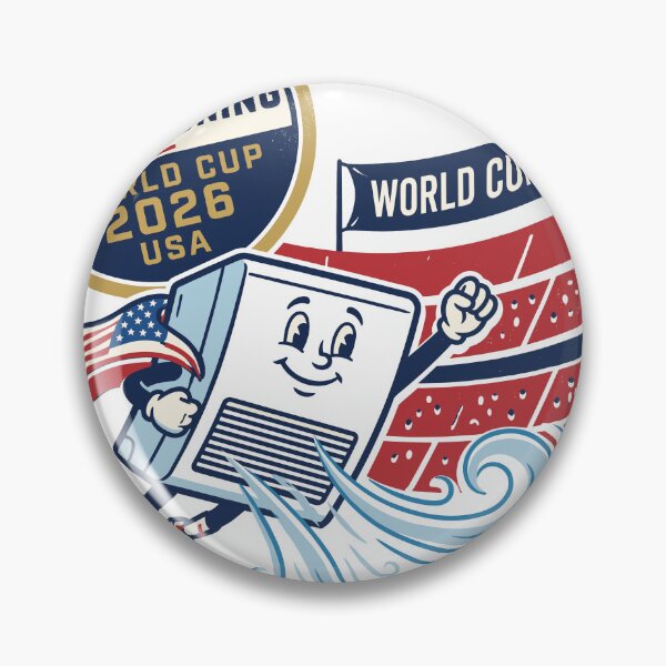 Item preview, Powered by Air Conditioning — World Cup 2026 Badge V2 designed and sold by 1RSN.