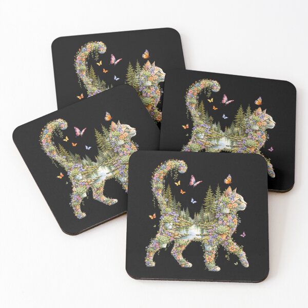Item preview, Boho Cat Plants Floral Nature Wildflower Succulent Cat Lover designed and sold by Fereskabilon.