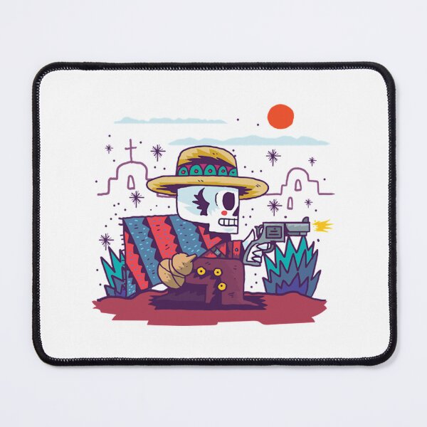 Item preview, Cute Cartoon Skeleton Gunslinger Cowboy Art designed and sold by Latiendade.