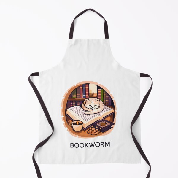 Item preview, Bookworm Cozy Cat Reading Sticker Illustration designed and sold by Kavya Art.