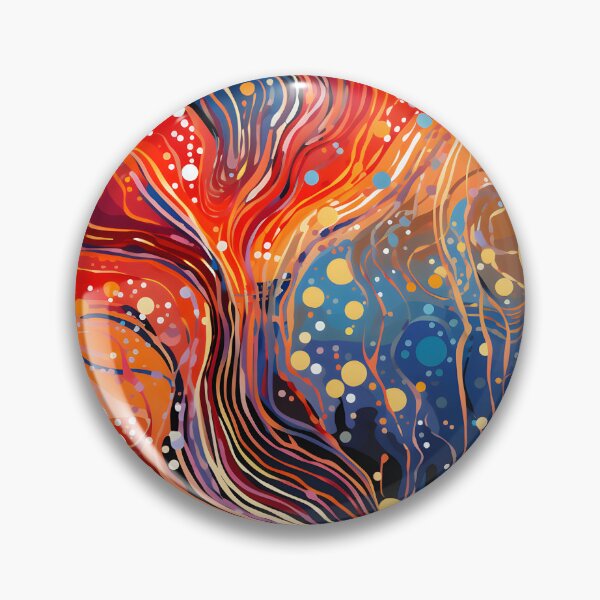 Item preview, Aboriginal Inspired Dot Art - Lava Flow Inside the Sea designed and sold by GrinGalore.