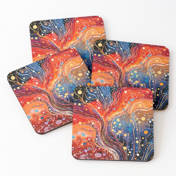 Item preview, Aboriginal Inspired Dot Art - Lava Flow Inside the Sea designed and sold by GrinGalore.