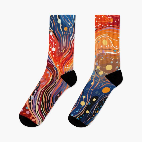 Item preview, Aboriginal Inspired Dot Art - Lava Flow Inside the Sea designed and sold by GrinGalore.