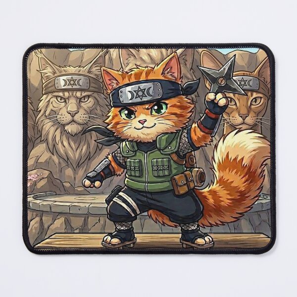 Item preview, Whisker Ninja – Guardian of the Hidden Peaks designed and sold by GrabaHuk.