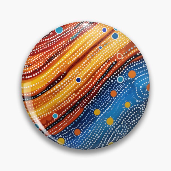 Item preview, Aboriginal Inspired Dot Art - Lava Flow In the Sea designed and sold by GrinGalore.