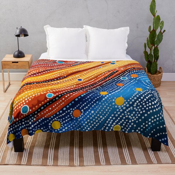 Item preview, Aboriginal Inspired Dot Art - Lava Flow In the Sea designed and sold by GrinGalore.
