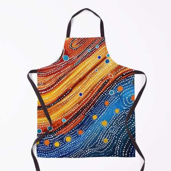 Item preview, Aboriginal Inspired Dot Art - Lava Flow In the Sea designed and sold by GrinGalore.
