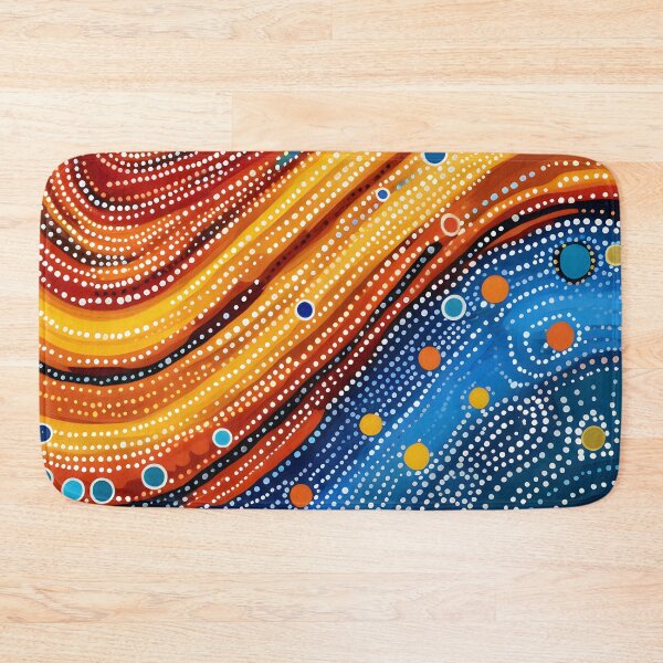 Item preview, Aboriginal Inspired Dot Art - Lava Flow In the Sea designed and sold by GrinGalore.