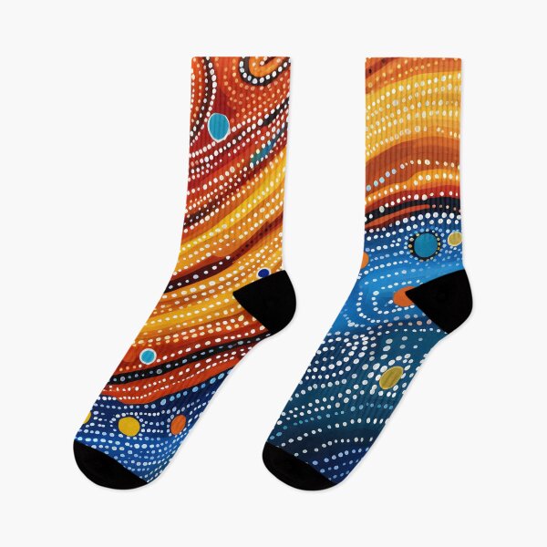 Item preview, Aboriginal Inspired Dot Art - Lava Flow In the Sea designed and sold by GrinGalore.