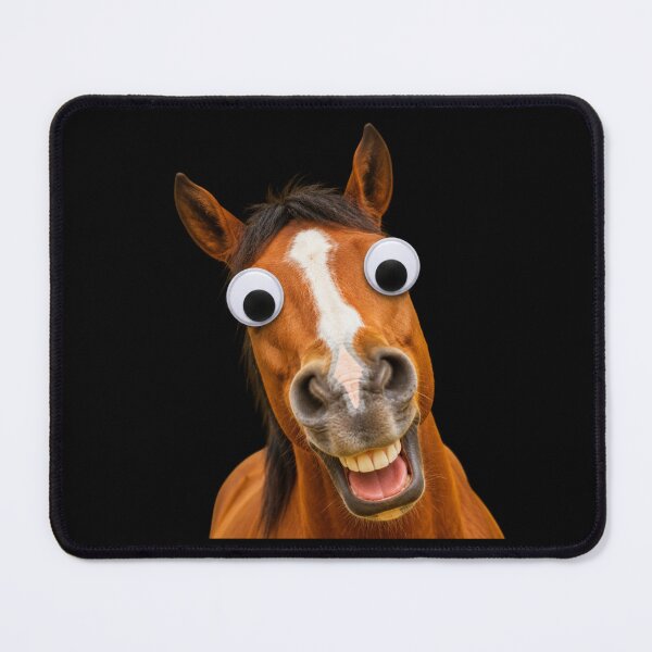 Item preview, Funny Horse Googly Eyes Meme | Silly Cartoon Horse designed and sold by DrimitStore.