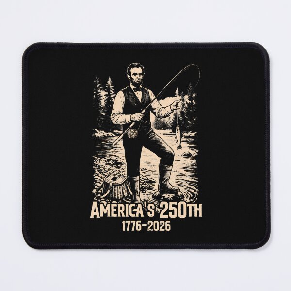 Item preview, Abraham Lincoln Fishing Funny Retro Vintage Fisherman designed and sold by Fereskabilon.