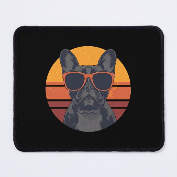 Item preview, Cool French Bulldog Retro Sunset Shades Dog Tee designed and sold by StranHabesre51.